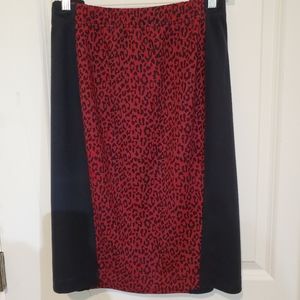 Denim 24/7 Red And Black Skirt